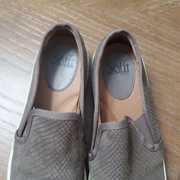 Sofft Somers 111, Grey Leather Slip On Loafers, Size 8 - Picture 7 of 10
